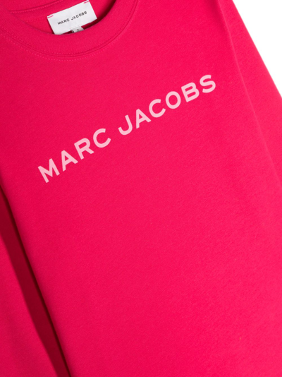 Shop Marc Jacobs Logo-print Long-sleeve T-shirt In Pink