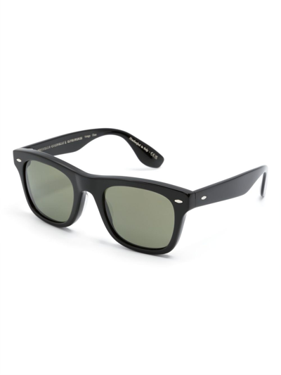 Shop Oliver Peoples Mister Brunello Square-frame Sunglasses In Black
