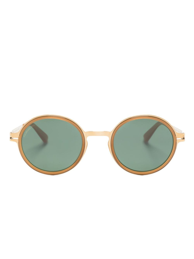 Shop Mykita Dayo Round-frame Sunglasses In Gold