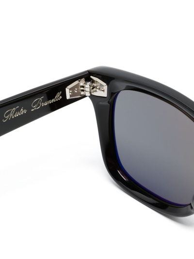 Shop Oliver Peoples Mister Brunello Square-frame Sunglasses In Black
