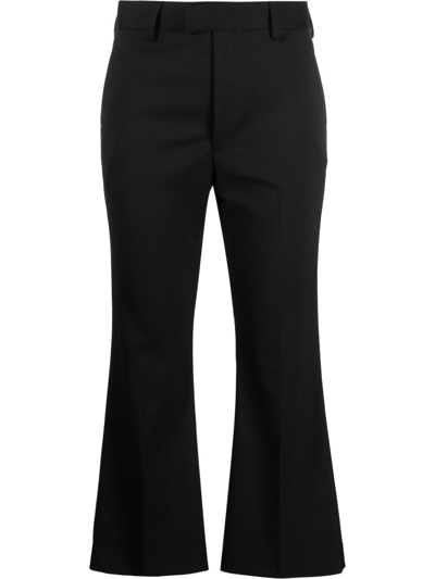 Shop Filippa K Cropped Kick-flare Trousers In Black