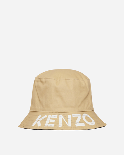 Shop Kenzo Reversible Bucket Hat In Beige