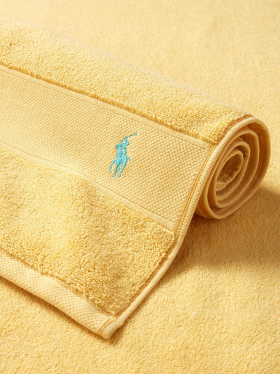 Shop Ralph Lauren Polo Player Cotton Bath Mat In Corn Yellow