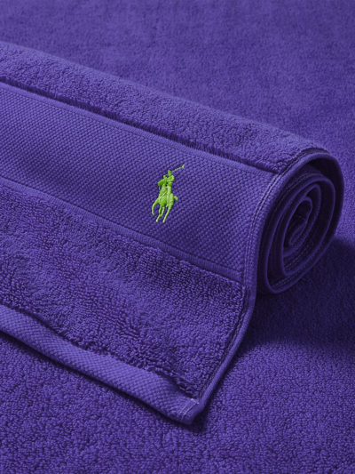 Shop Ralph Lauren Polo Player Cotton Bath Mat In Chalet Purple