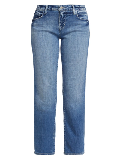 Shop L Agence Women's Marjorie Mid-rise Straight-leg Jeans In Balboa