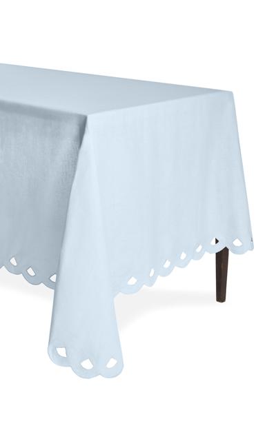 Shop Moda Domus Linen Tablecloth In Blue