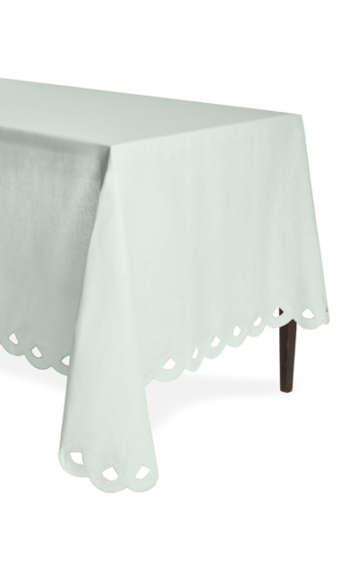 Shop Moda Domus Linen Tablecloth In Green