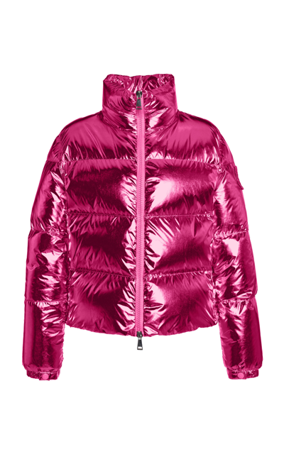 Shop Moncler Meuse Metallic-nylon Down Jacket In Pink
