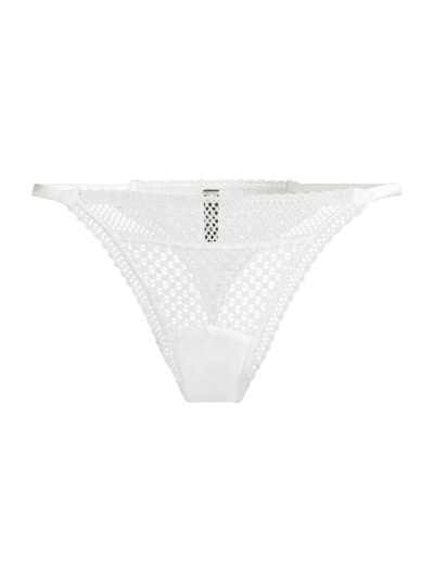 Shop Else Women's Bella Triangle Lace Thong In Ivory