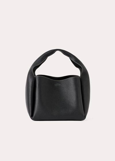 Shop Totême Bucket Bag Black Grain