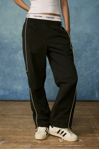 Shop Bdg Jess Nylon Track Pant In Black, Women's At Urban Outfitters