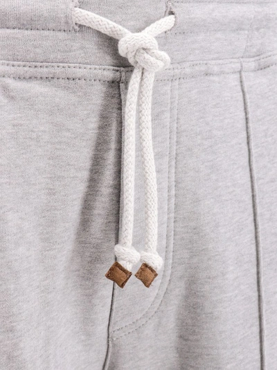 Shop Brunello Cucinelli Cotton Trouser In Grey