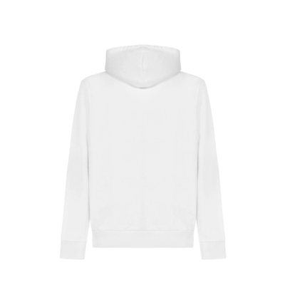 Shop Marcelo Burlon County Of Milan Cotton Logo Hooded Sweatshirt In White