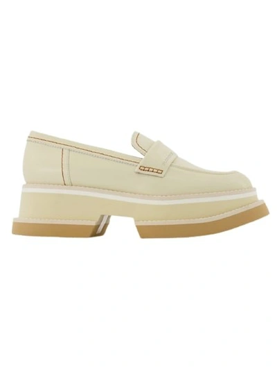 Shop Clergerie Banelsp Flat Shoes - White - Leather In Neutrals
