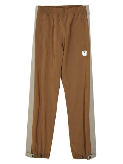Shop Palm Angels Brown Nylon Pants