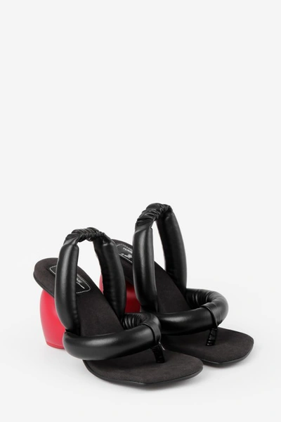 Shop Yume Yume Love Heel Sandals In Black Leather