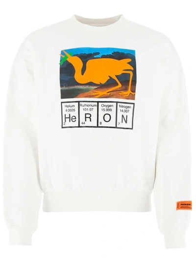 Shop Heron Preston Periodic Table Print Sweatshirt In White
