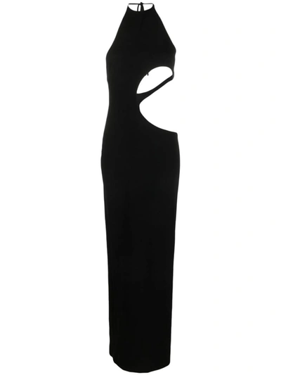Shop Monot Sleeveless Long Dress In Black