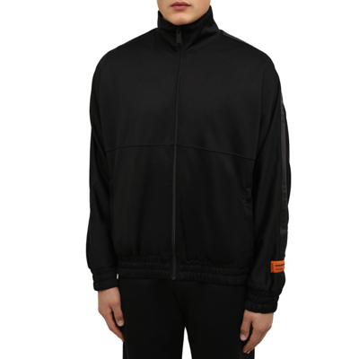Shop Heron Preston Hooded Zipped Sweatshirt In Black