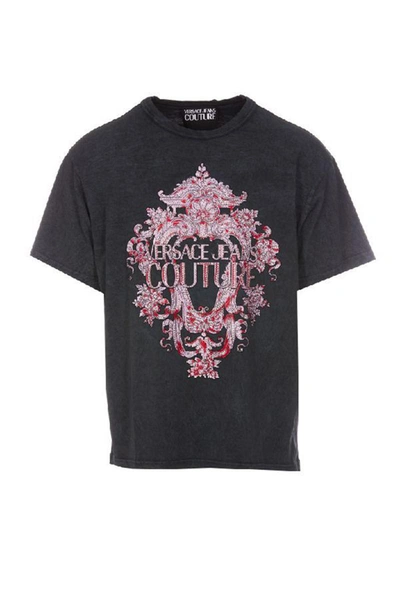 Shop Versace Jeans Couture T-shirt In Gray