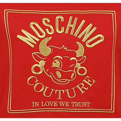 Shop Moschino Couture Logo Sweartshirt In Red