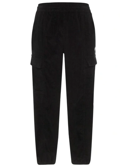 Shop Marcelo Burlon County Of Milan Black Velvet Pants