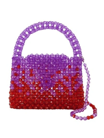 Shop Germanier Ss23bg01 Hobo Bag - Purple/red - Pearl In Multicolor