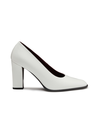 Shop The Row Olivia 70 Leather Pumps In White