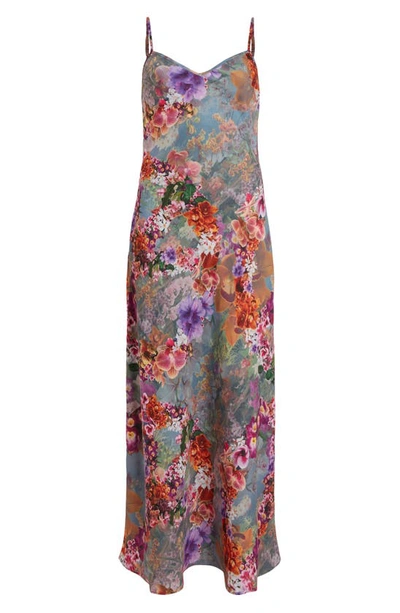 Shop Allsaints Bryony Lucia Floral Print Slipdress In Peace Pink