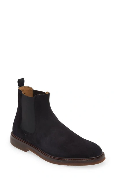 Shop Brunello Cucinelli Suede Chelsea Boot In C101-black
