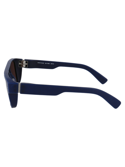 Shop Mykita Ridge Sunglasses In 325 Md25 Navy Blue | Brown Solid