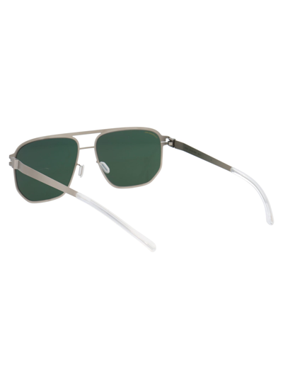 Shop Mykita Perry Sunglasses In 509 Mattesilver Black