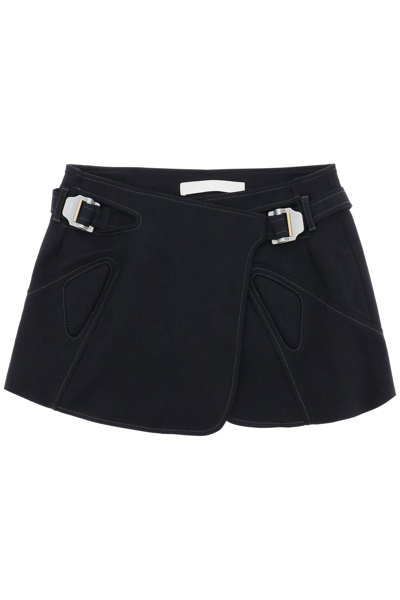 Shop Dion Lee Wrap Miniskirt In Black (black)