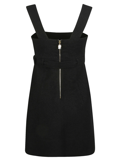 Shop Patou Corsage Belted Dress In Black