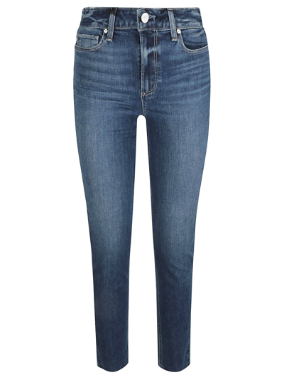 Shop Paige Hoxton Ankle Jeans In Blu Denim