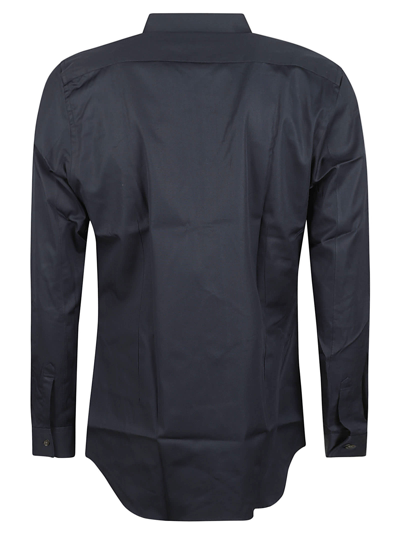 Shop Comme Des Garçons Long-sleeved Shirt In Navy