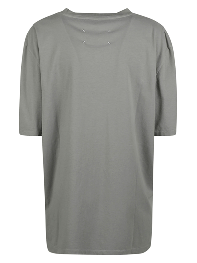 Shop Maison Margiela Round Neck T-shirt In Grey