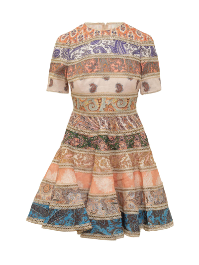 Shop Zimmermann Mini Dress In Spliced