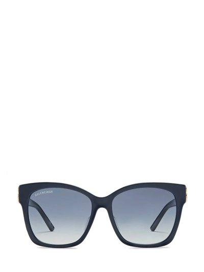 Shop Balenciaga Eyewear Dynasty Square Frame Sunglasses In Blue