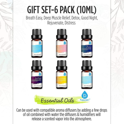 Shop Pursonic 6 Pack Of 100% Pure Essential Aromatherapy Oils Blends