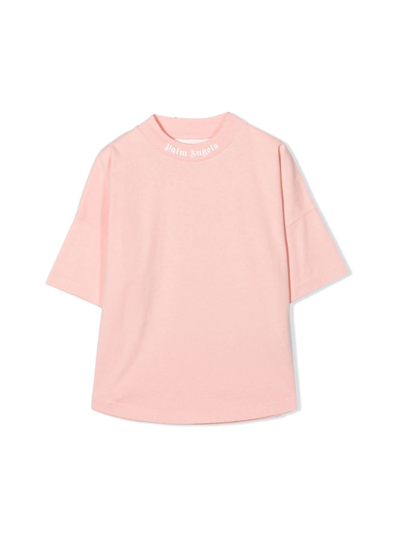 Shop Palm Angels Classic Overlogo T-shirt In Rosa