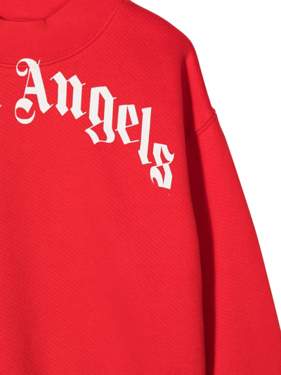Shop Palm Angels Classic Overlogo Crewneck In Rosso