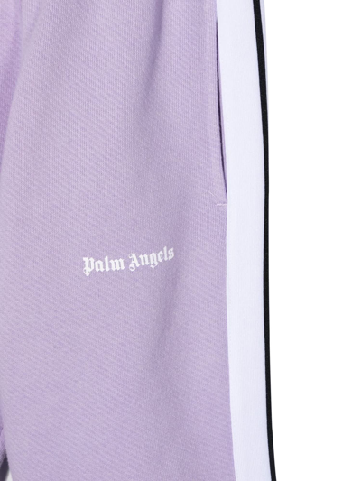 Shop Palm Angels Logo Track Sweat Pant In Lilla