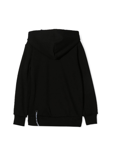 Shop Vision Of Super Hoodie Rock Mouth Print In Nero