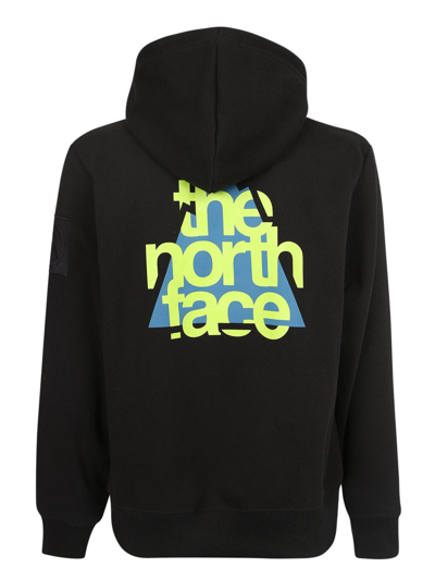 Shop The North Face Logo Printed Drawstring Hoodie In Black