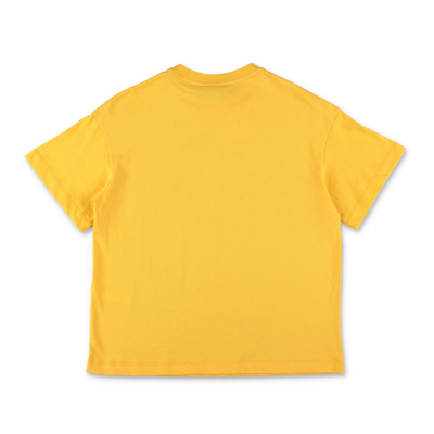 Shop Fendi T-shirt Gialla In Jersey Di Cotone Bambino In Giallo