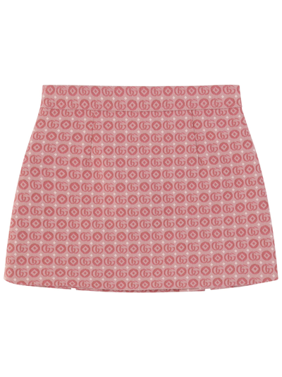 Shop Gucci Skirt For Girl In Pink/mc