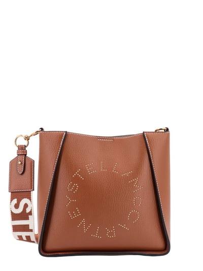 Shop Stella Mccartney Stella Logo Small Shoulder Bag In Brown