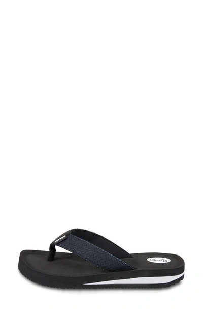 Shop Floopi Sofia Sparkly Flip Flop In Black