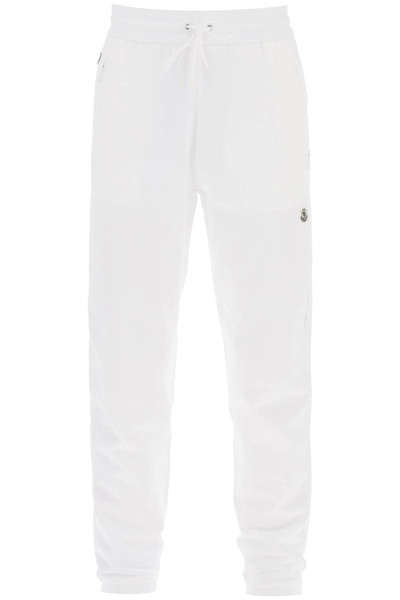 Shop Moncler X Fragment Hiroshi Fujiwara Tapered Cotton Sweatpants In White